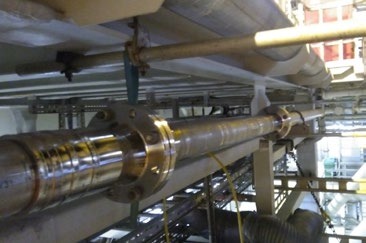 Drain-line pipework on Eldfisk S platform