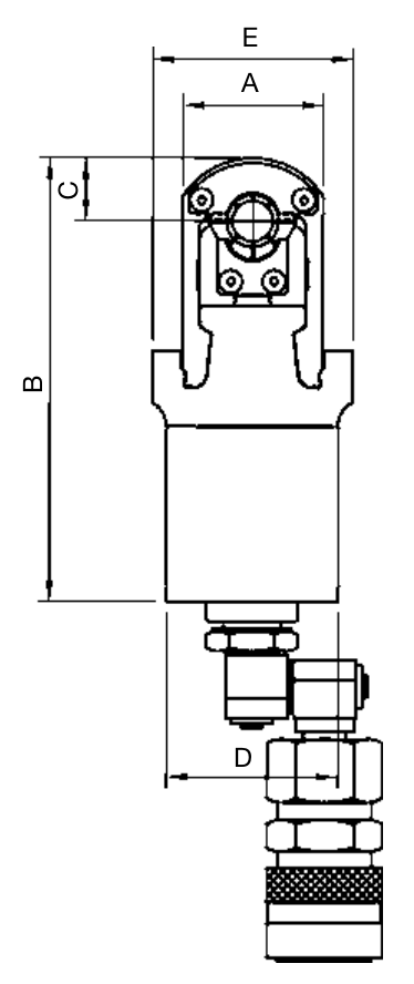 Pyplok Model 10 swaging tool dimensioned drawing